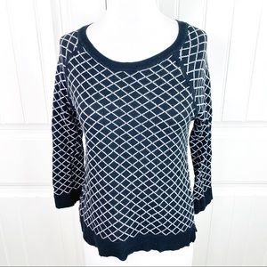 Philosophy Republic Diamond Pattern Knit Sweater M